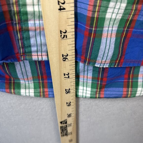 Pendleton Short Sleeve Camp Shirt Mens Size M Seaside‎ Cotton Plaid Blue & Green - Picture 6 of 11